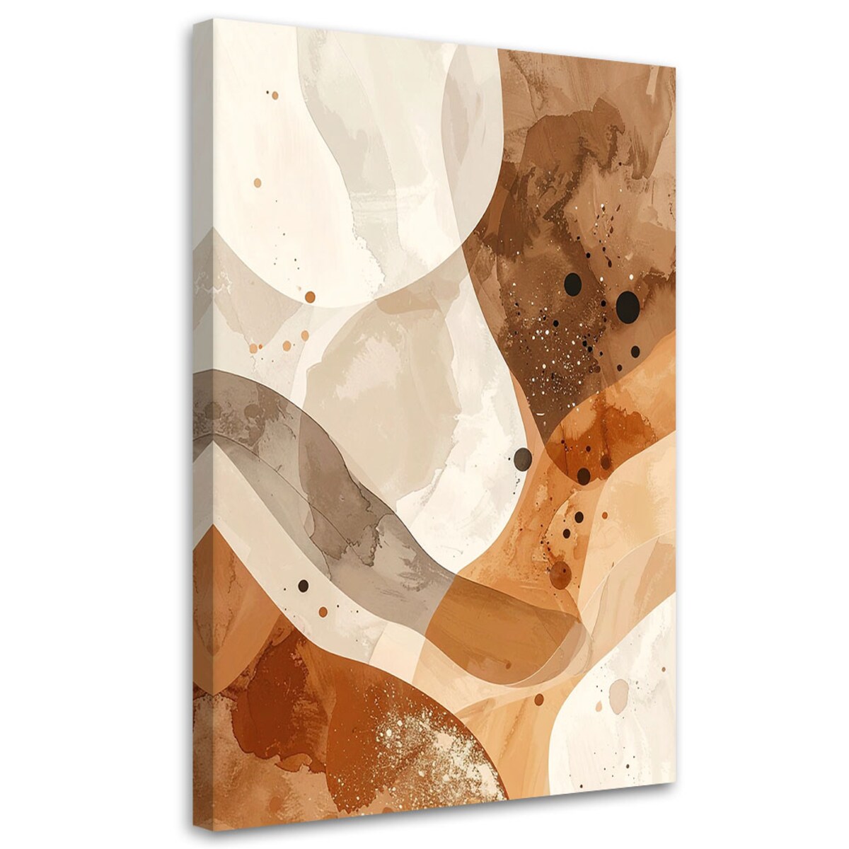 Obraz do salonu sypialni biura hotelu spa, Abstrakcja Pastelowa w beżowo brązowych odcieniach 70x100 cm