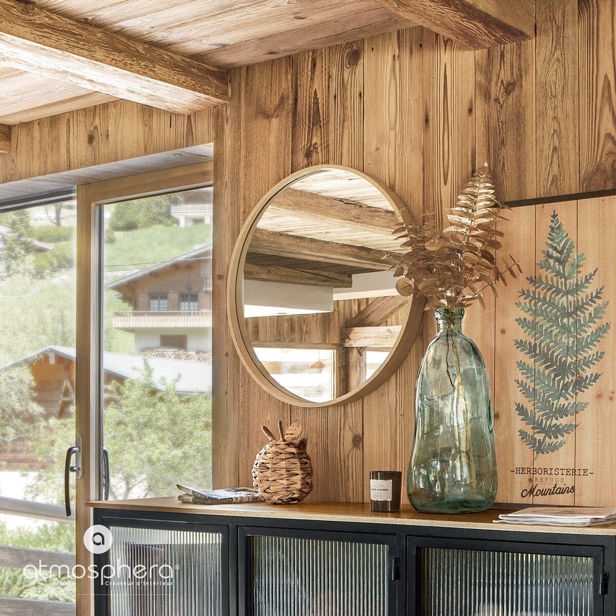 Wazon na kwiaty cięte, szklana butelka, 35 cm