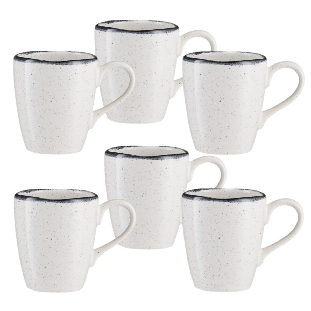 VILLA ITALIA Zestaw kubków ceramicznych 340 ml 6 sztuk VANILLA