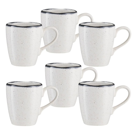 VILLA ITALIA Zestaw kubków ceramicznych 340 ml 6 sztuk VANILLA