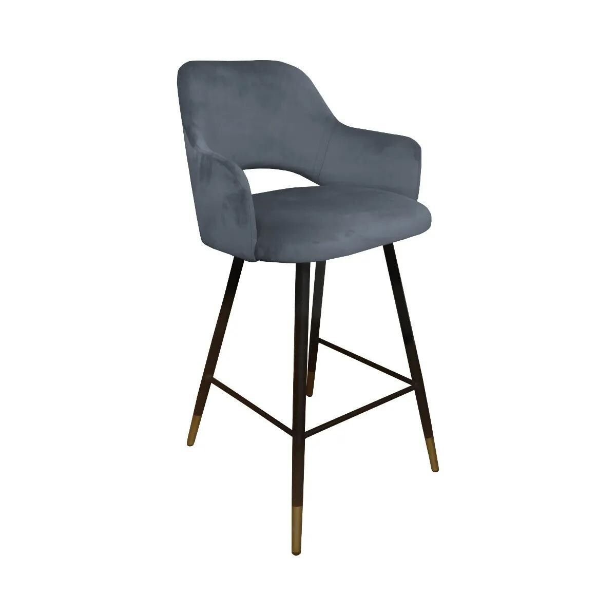 Hoker niski NAPO BL VELVET GOLD ciemno szary