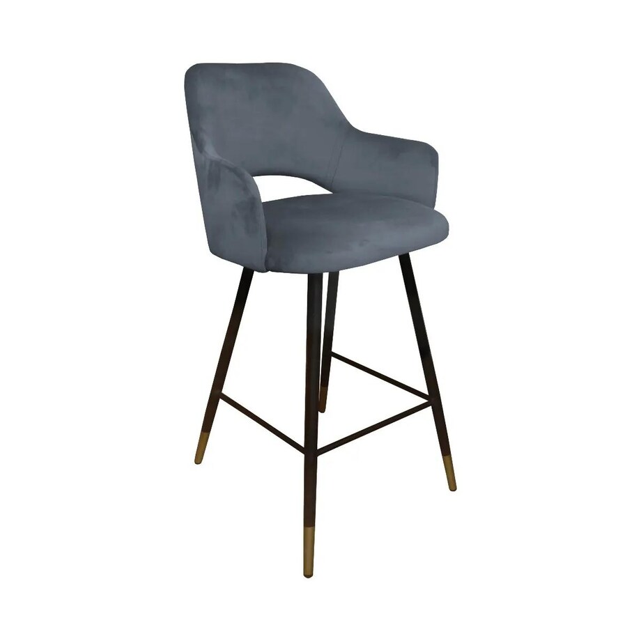 Hoker niski NAPO BL VELVET GOLD ciemno szary