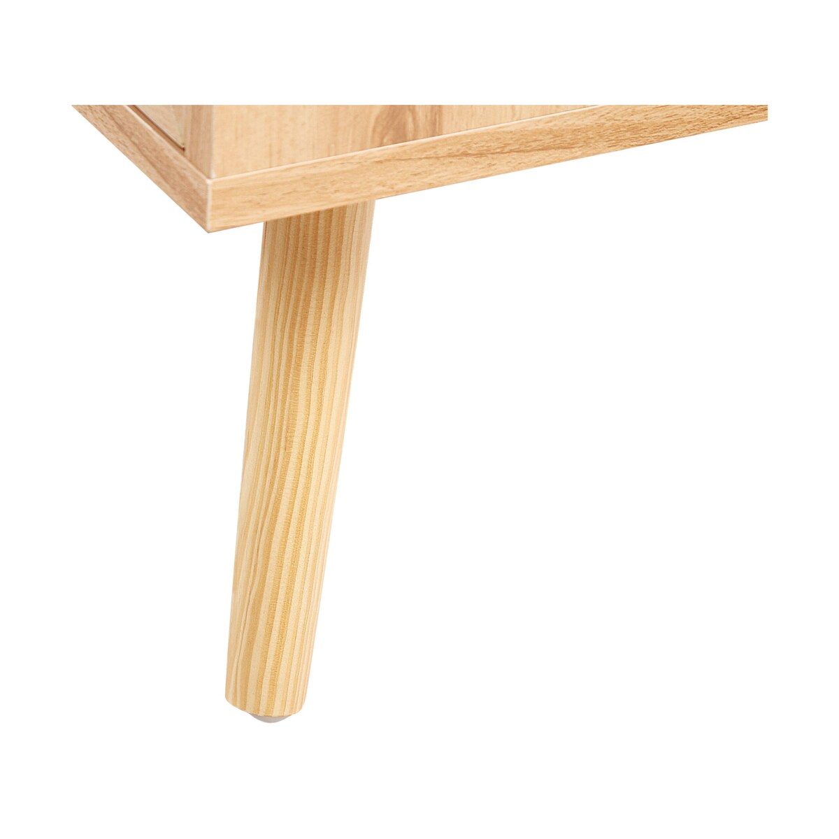 Szafka trzydrzwiowa fronty rattanowe jasne drewno PEROTE