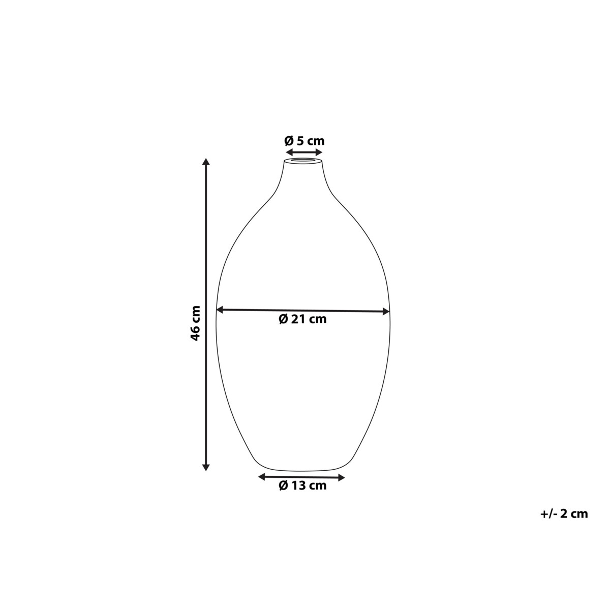 Wazon dekoracyjny z terakoty 46 cm biały BAEZA