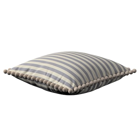 Poszewka Wera na poduszkę 45x45 granatowo-białe pasy (1,5cm)