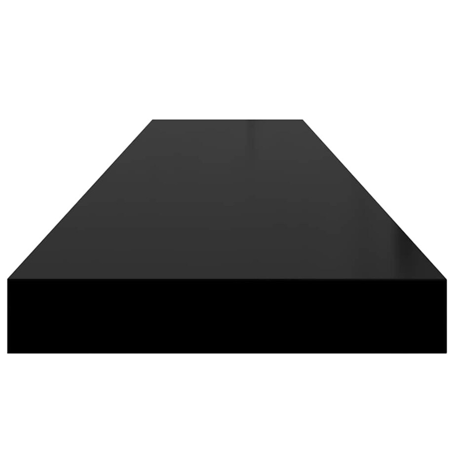 vidaXL Półka ścienna, czarna, 120x23,5x3,8 cm, MDF