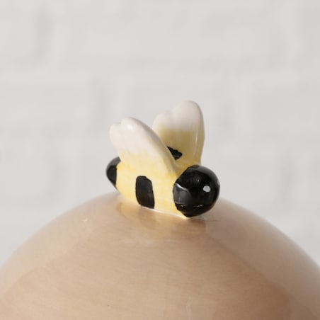 Pojemnik ceramiczny z pokrywką i łyżeczką HONEY, 445 ml