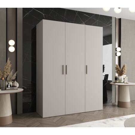 Szafa uchylna otwierana BARI 1 150 wys. 202 cm Kaszmir + u. Srebrny