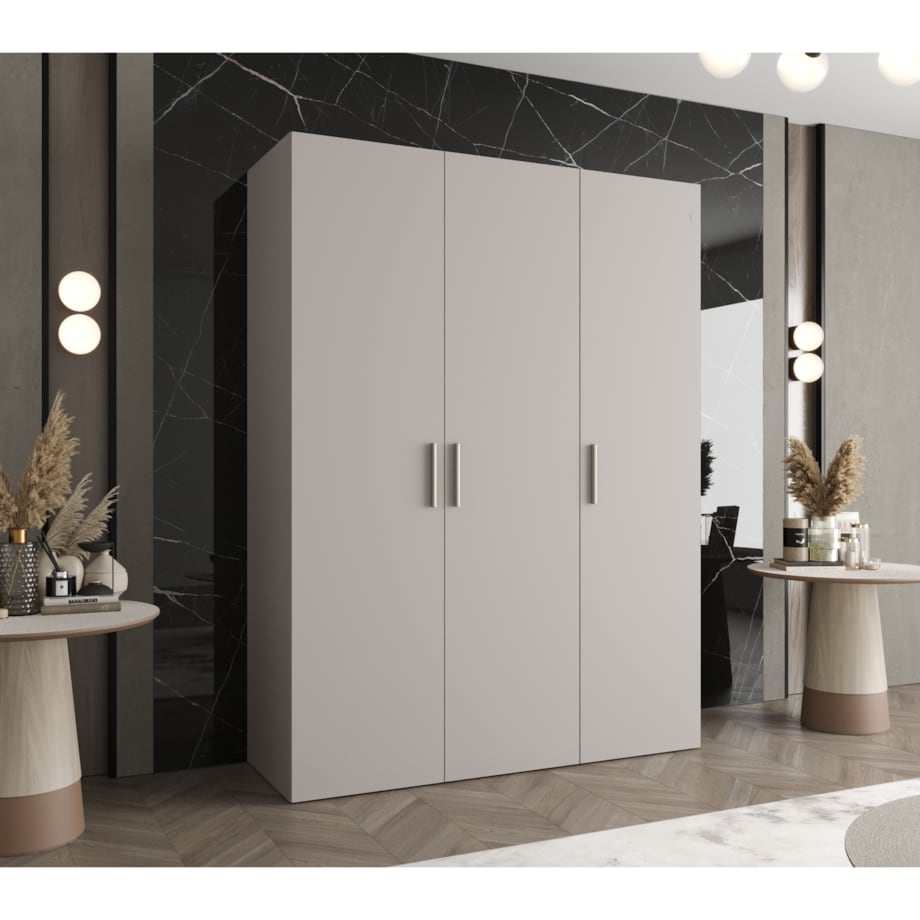 Szafa uchylna otwierana BARI 1 150 wys. 202 cm Kaszmir + u. Srebrny