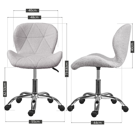 Fotel do biura obrotowy nowoczesny szary