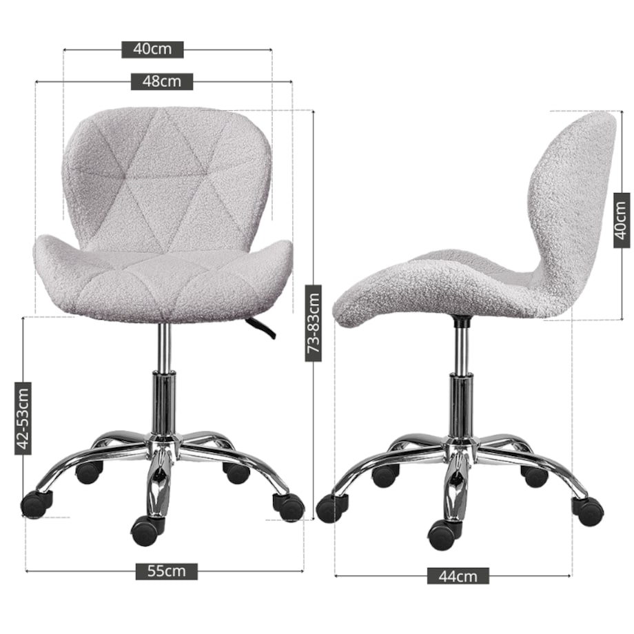 Fotel do biura obrotowy nowoczesny szary