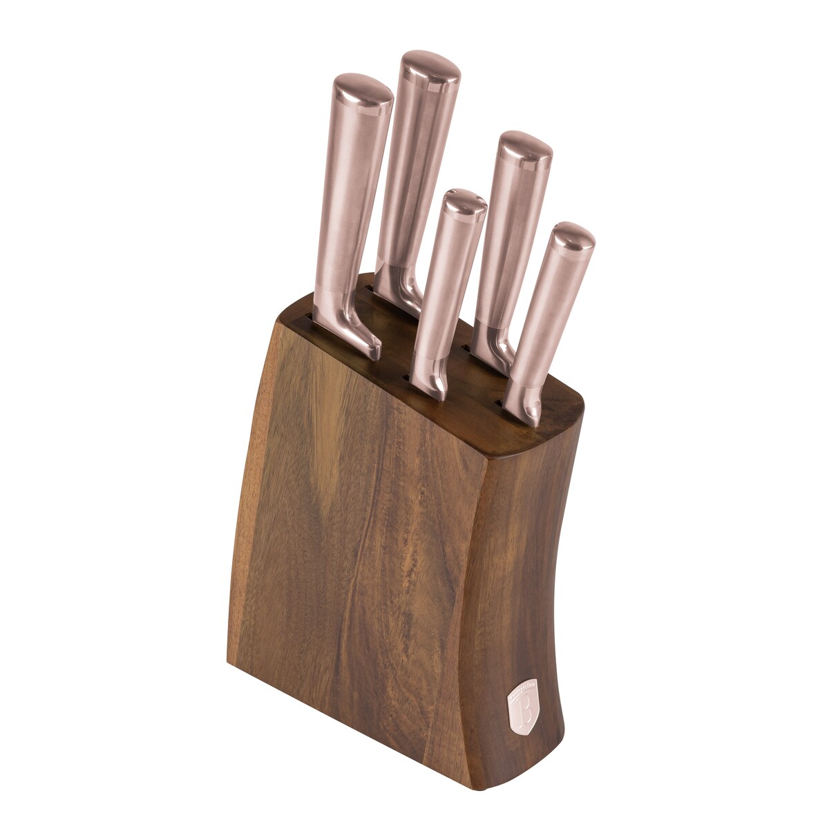 Zestaw 5 noży w w drewnianym bloku Taupe Collection BH-3126