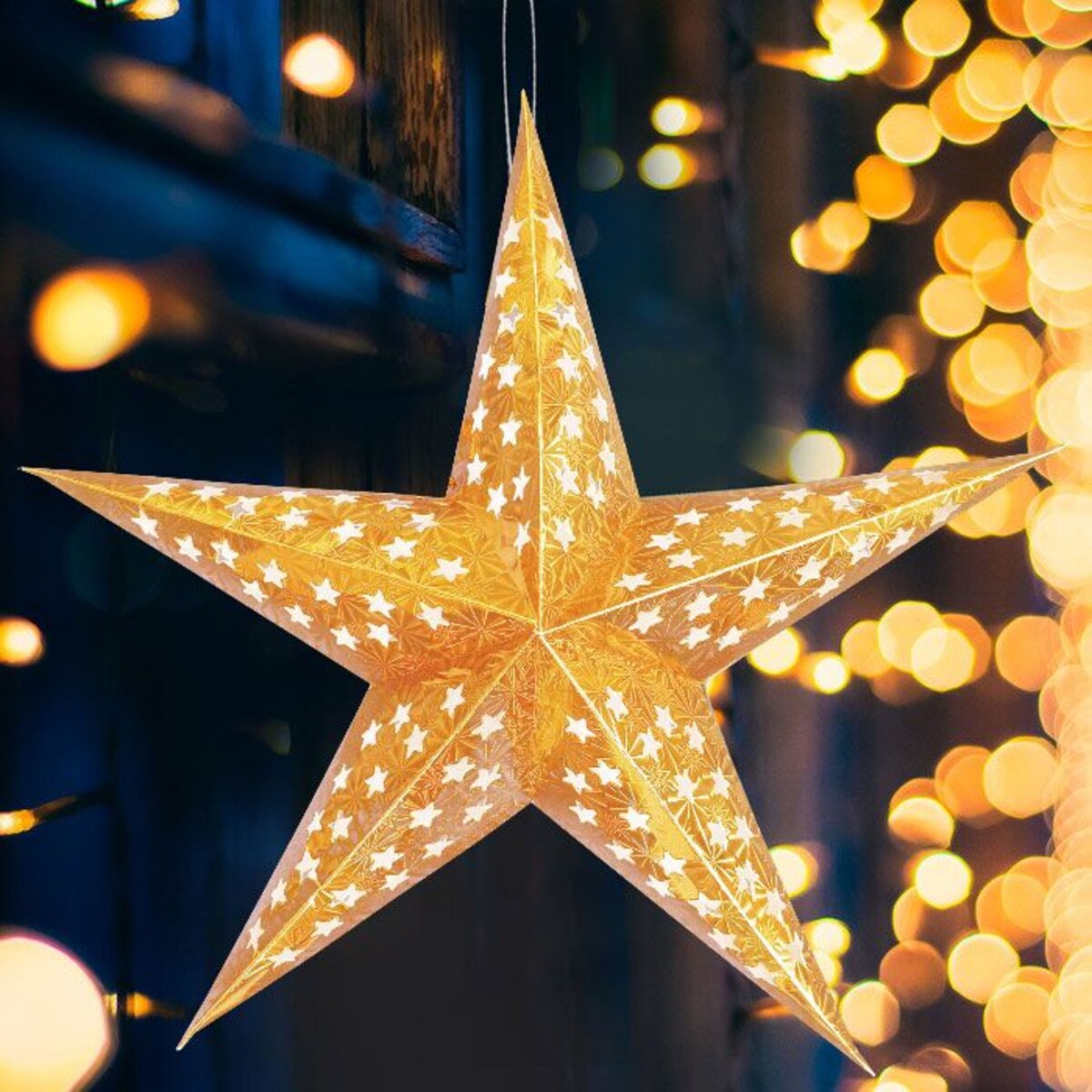 Papierowa gwiazda podświetlana LED SY-002 45cm