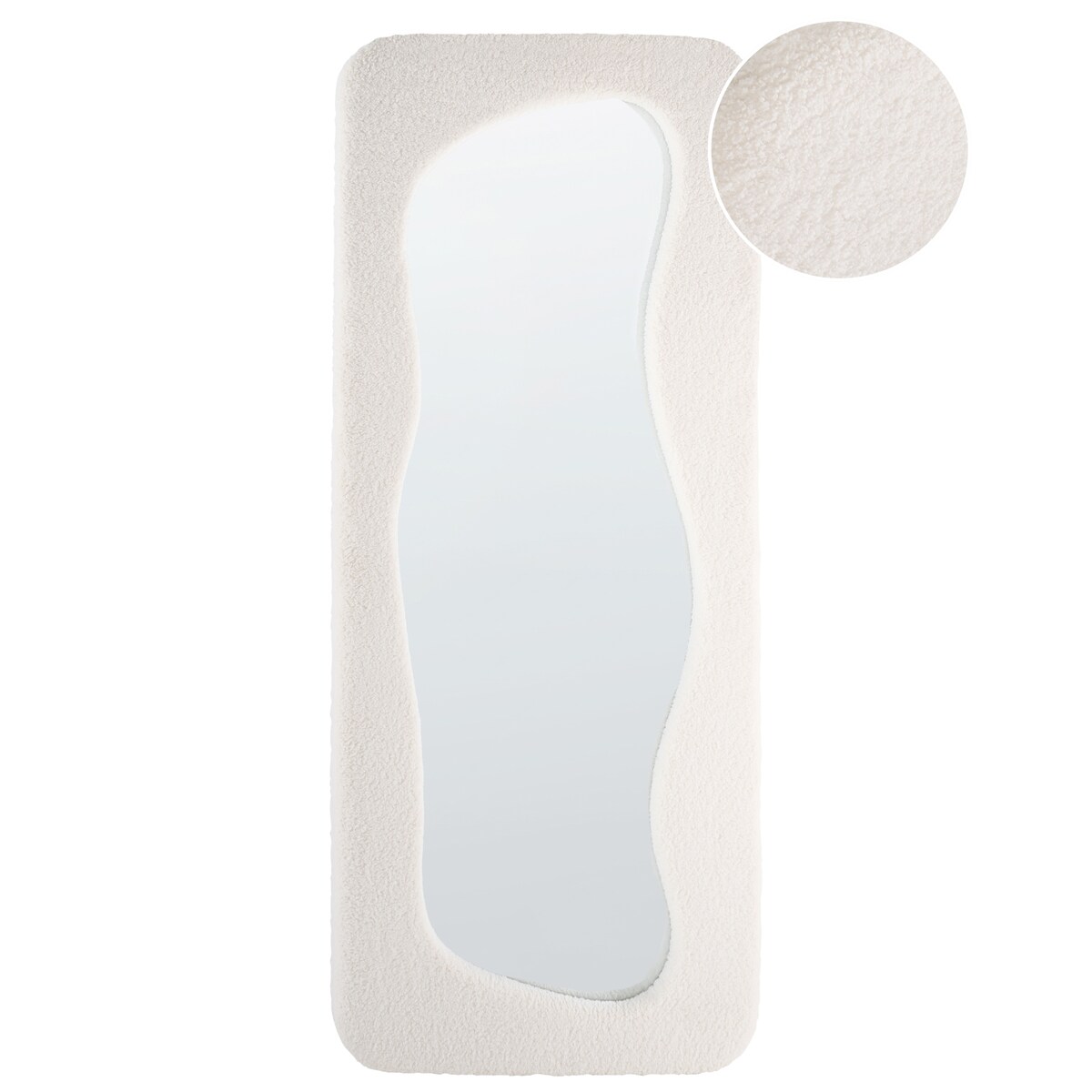 Lustro ścienne QUIMPER 70 cm 170 cm Złamana biel