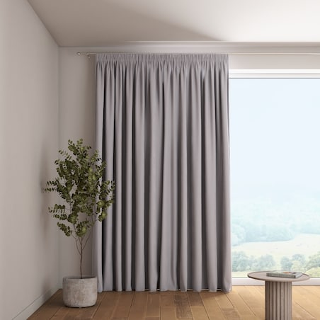 Zasłona na taśmie marszczącej 1 szt. 130x245 srebrzysty szary