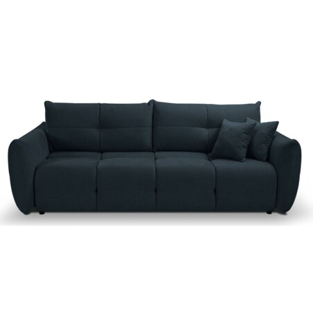 Nowoczesna kanapa pikowana BASTO z funkcją spania, granatowa