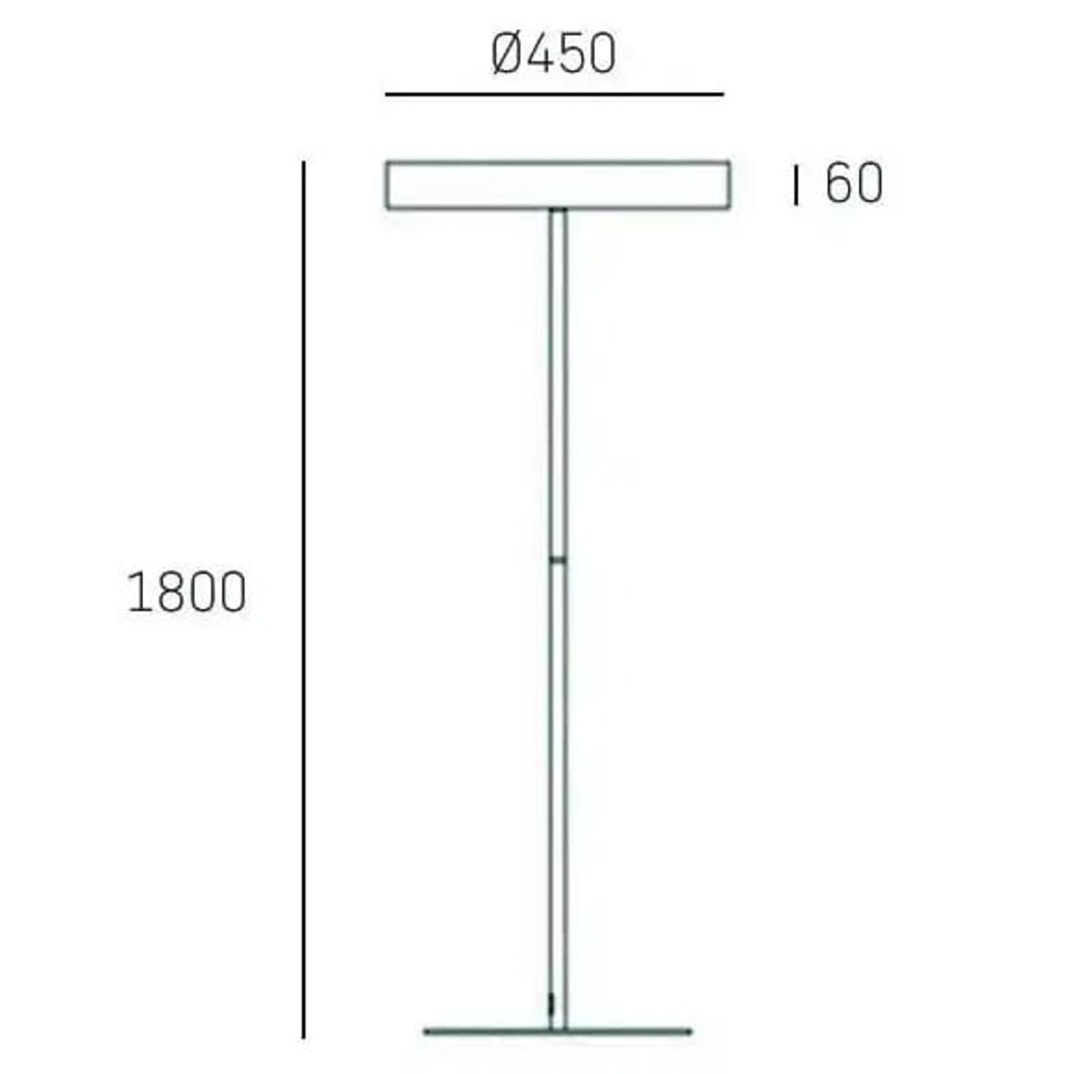 Lampa stojąca Osaka f01017wh Cosmolight LED 28W 3000K ring metal biała