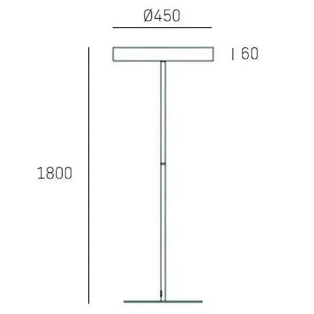 Lampa stojąca Osaka f01017wh Cosmolight LED 28W 3000K ring metal biała