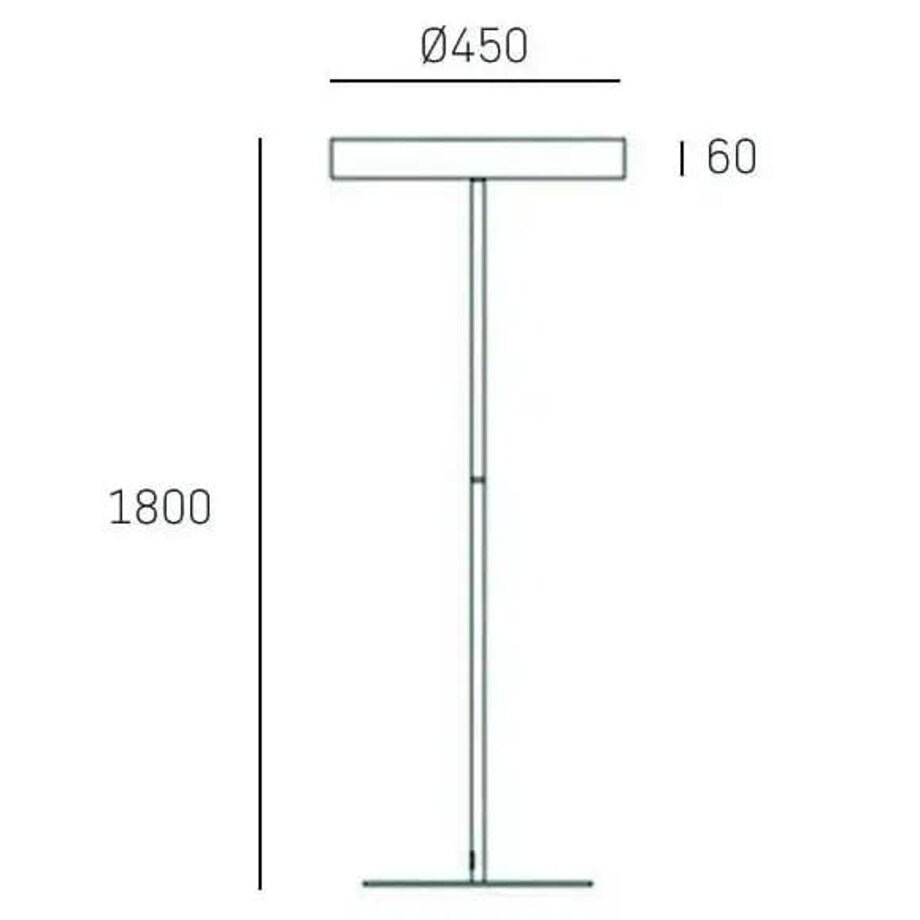 Lampa stojąca Osaka f01017wh Cosmolight LED 28W 3000K ring metal biała