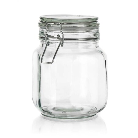 SŁOIK szklany pojemnik na weki przetwory 1 L z klipsem hermetyczny dżem