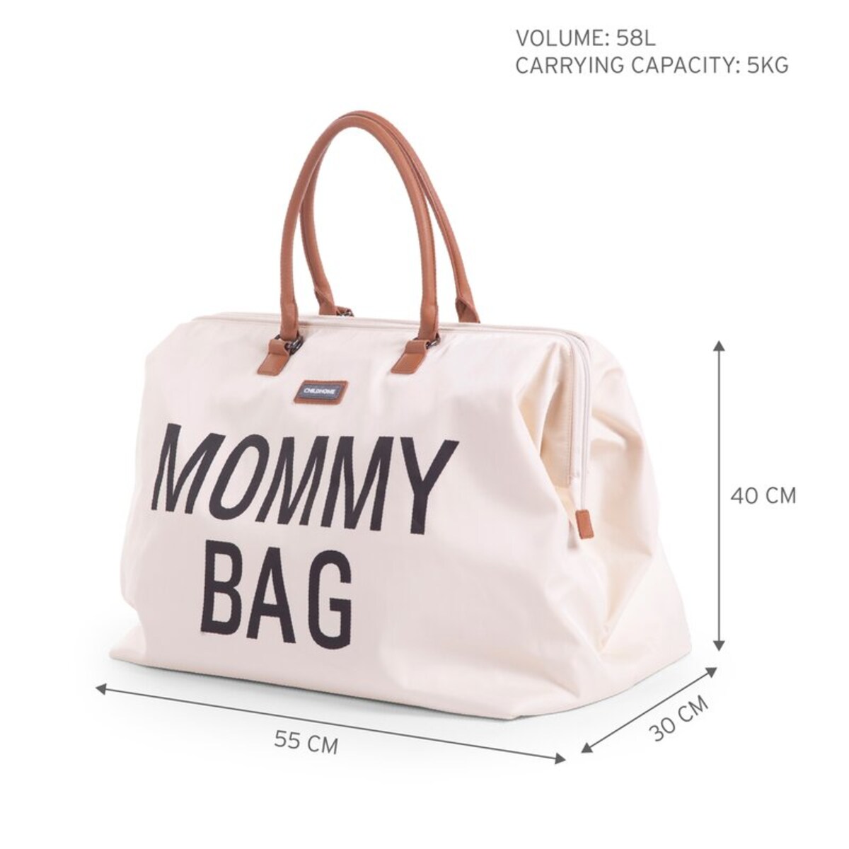 Childhome Torba Mommy Bag Kremowa