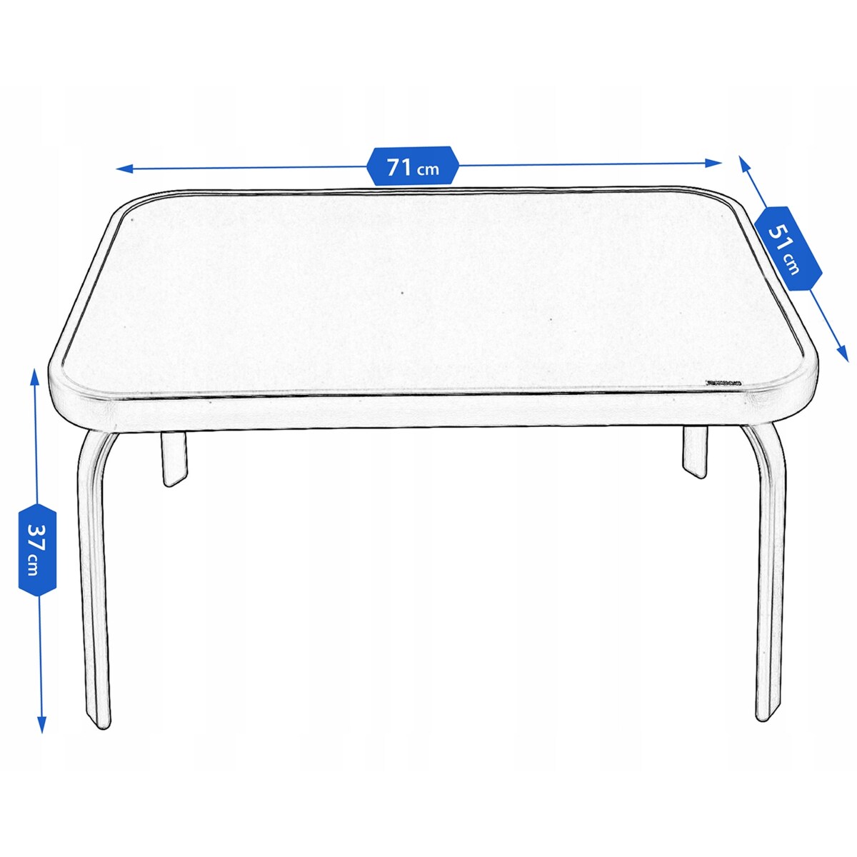 Zestaw mebli ogrodowych z tekstylenu FIESTA czarne