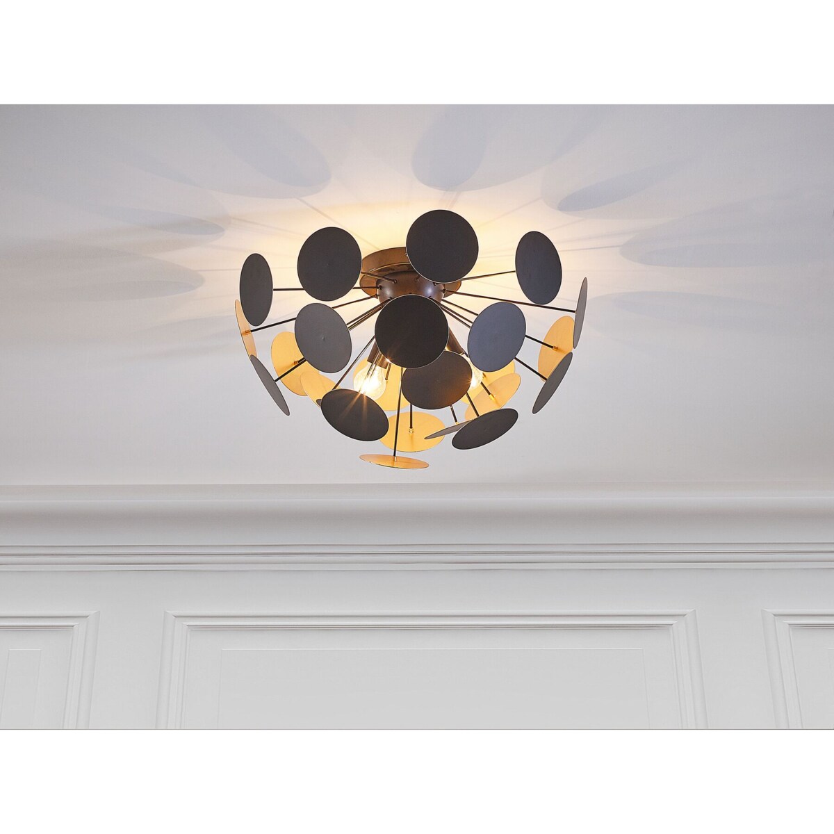 Lampa sufitowa czarno-złota MARITSA