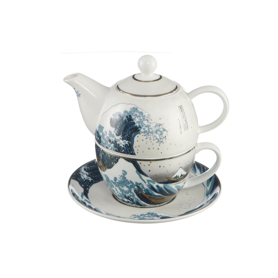 K. Hokusai - Wielka fala I - Zestaw do parzenia herbaty - Goebel