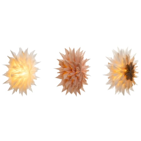 Zestaw 3 dekoracji wiszących LED FORSAN Gwiazda 41 cm Kolorowy