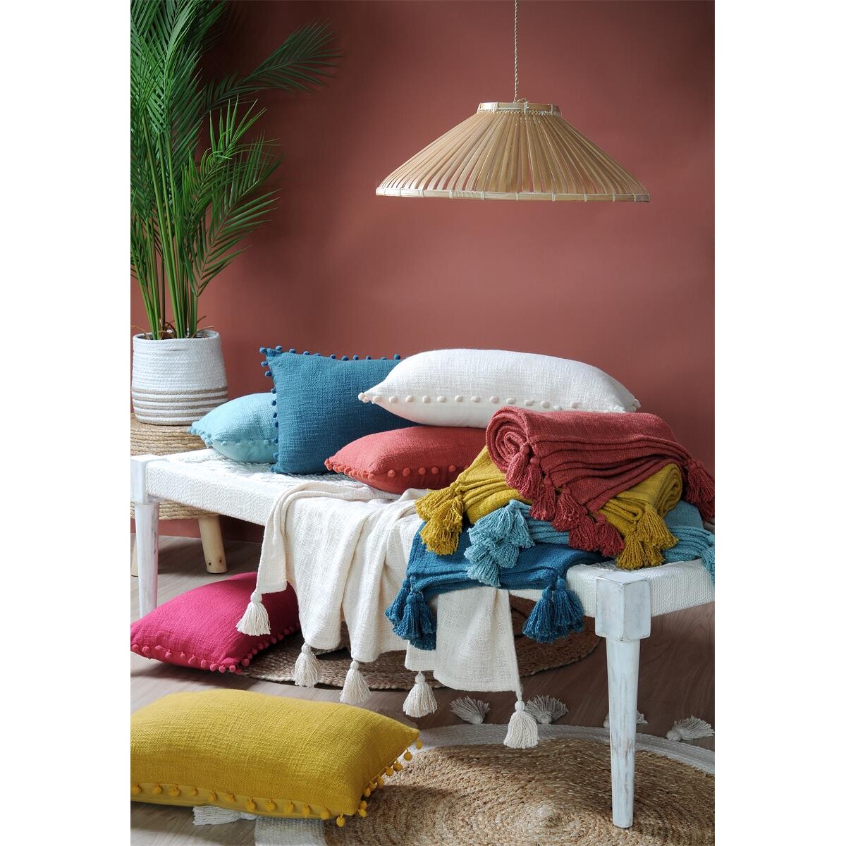 Koc bawełniany SANCHEZ z chwostami, 125 x 150 cm