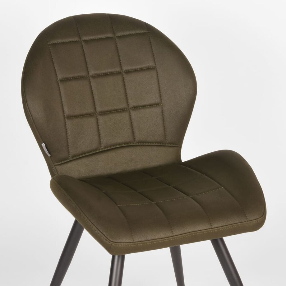 LABEL51 Krzesła stołowe Sil, 2 szt., 51x64x87 cm, zielone, mikrofibra