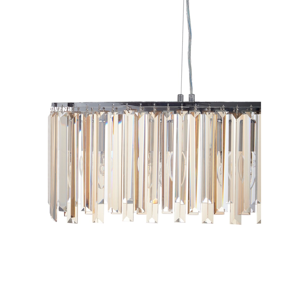 Żyrandol MANDEO Szkło Srebrny