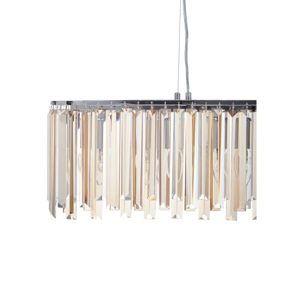 Żyrandol MANDEO Szkło Srebrny