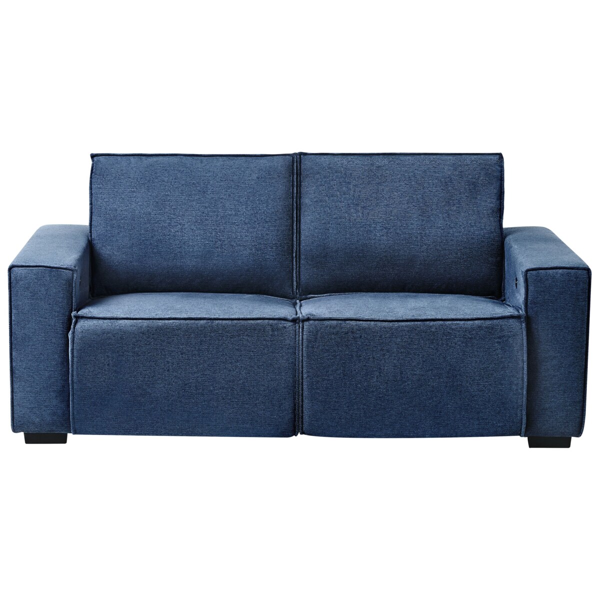 Sofa z elektryczną funkcją relaksu NUKARI Niebieski dla 3 osób