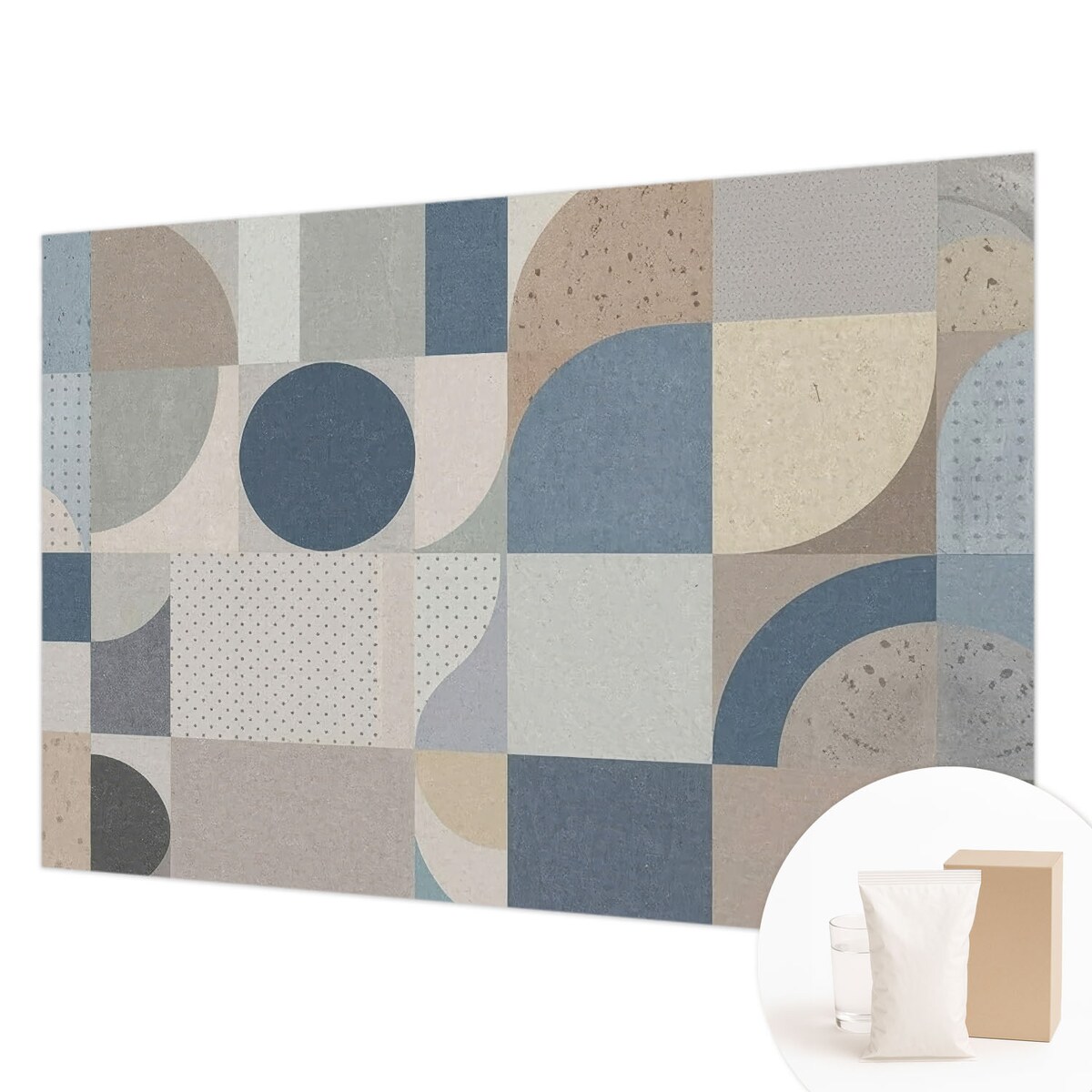 Fototapeta flizelinowa 152x104 cm - Geometryczna mozaika, tapeta ścienna szara