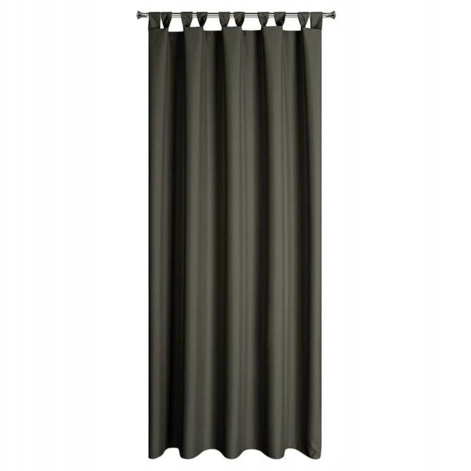 Zasłona Ogrodowa Tarasowa Wodoodporna 155 x 200 cm Grafitowa na Szelkach Rzep