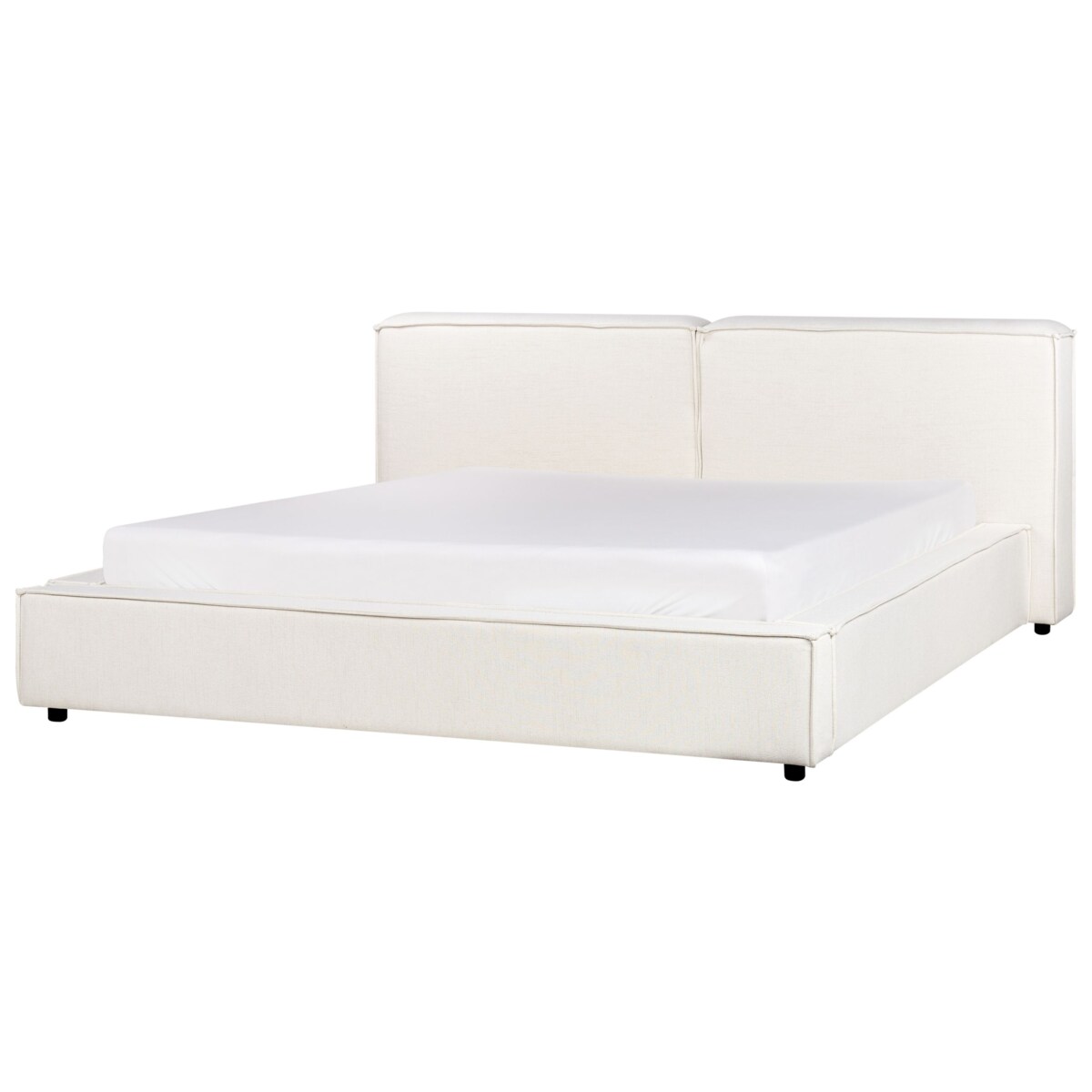 Łóżko tapicerowane 180 x 200 cm złamana biel LINARDS