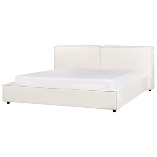 Łóżko tapicerowane 180 x 200 cm złamana biel LINARDS