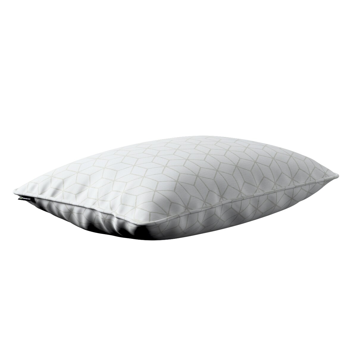 Poszewka Gabi na poduszkę prostokątna 60x40 wzór sześcianów na białym tle