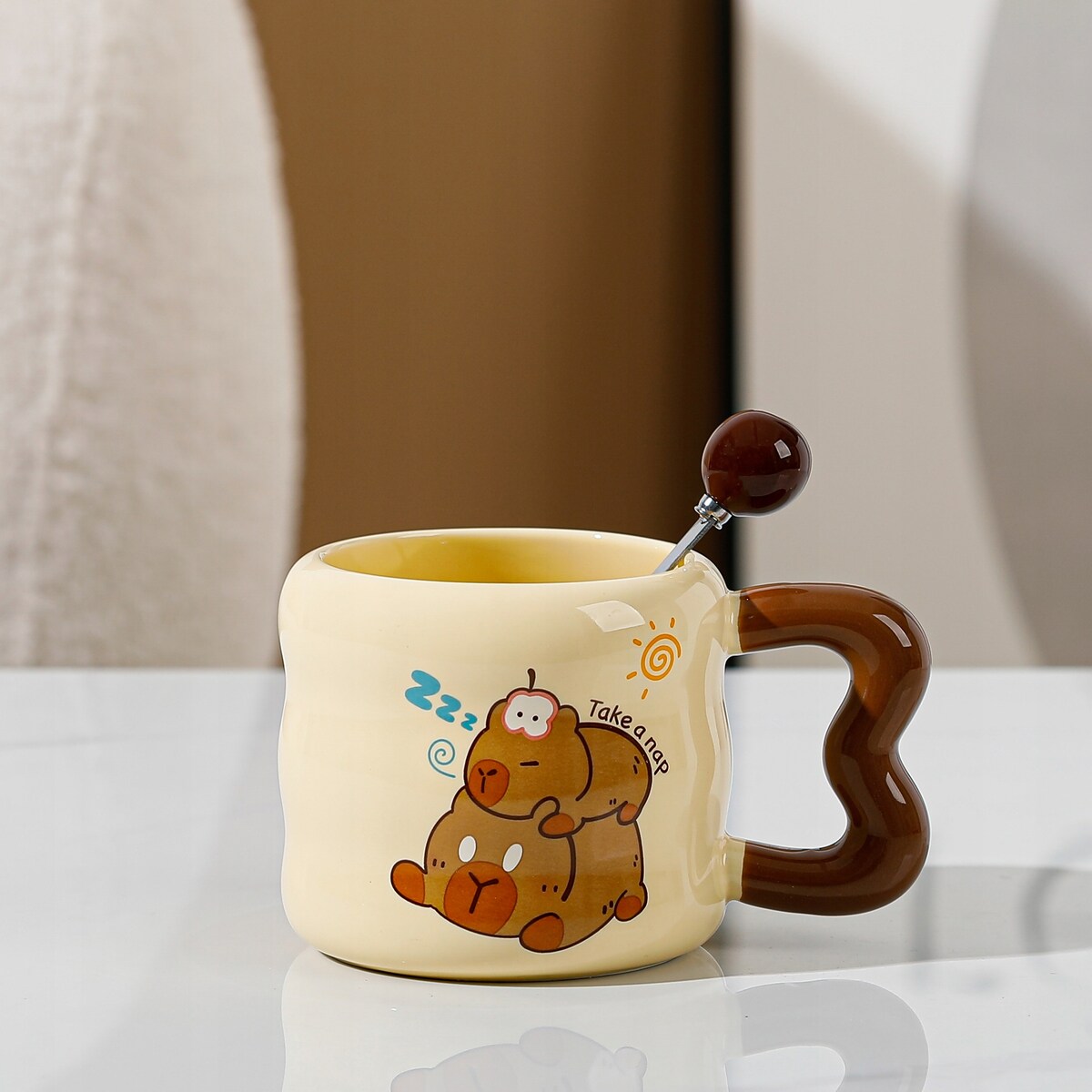 Podgrzewacz do kubka z kablem USB Duży KUBEK CERAMICZNY Świąteczny PREZENT