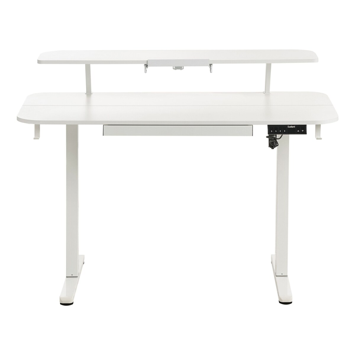 Biurko regulowane elektrycznie WILBANKS Biały 120 cm 60 cm Z portem USB