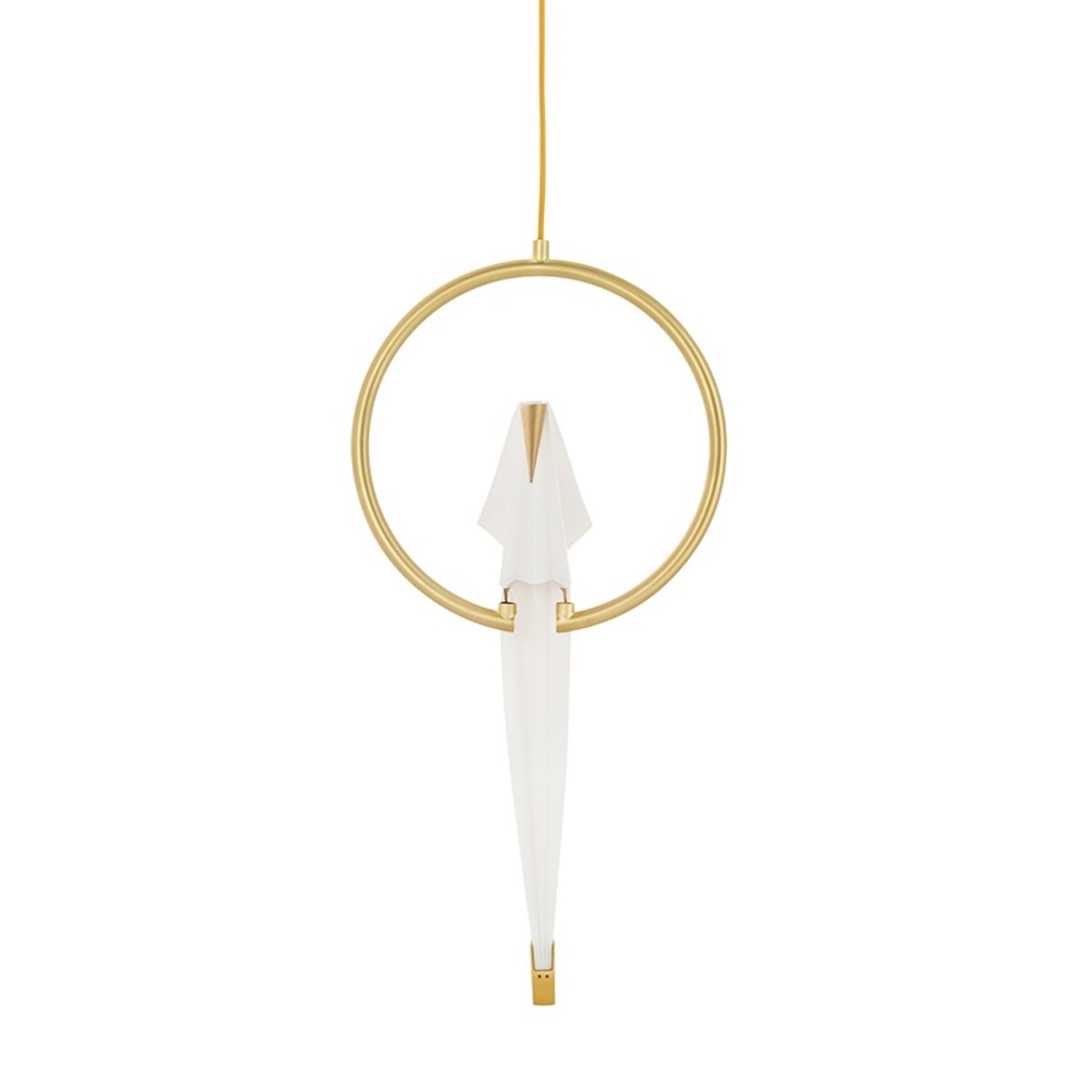 Lampa wisząca Loro MSE1501100121 dekoracyjna LED 12W 3000K ptak biały złoty