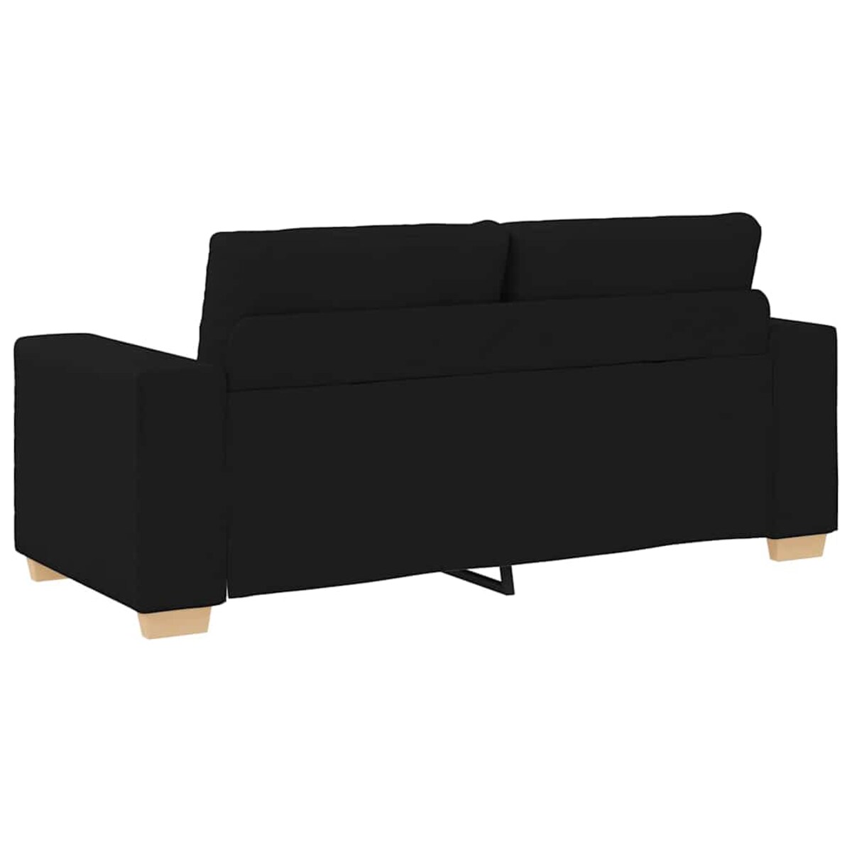 vidaXL Sofa dwuosobowa, czarna, 140 cm, tkanina