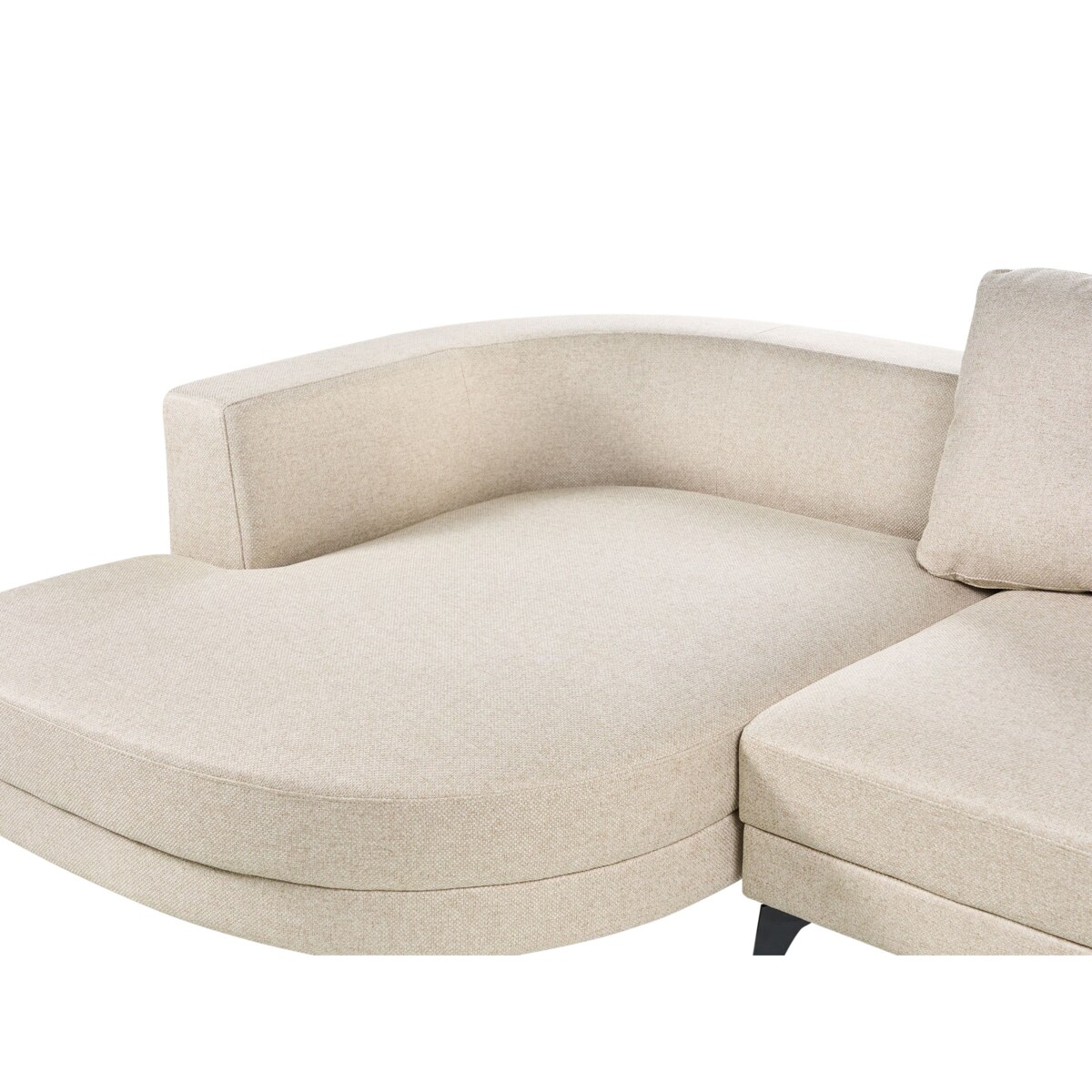 Narożnik dla 3 osób MARUM Len syntetyczny Jasnobeżowy Prawostronny