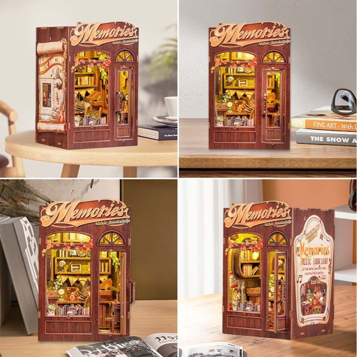 Miniaturowy domek mini Book Nook - Retro Winyle - CuteBee