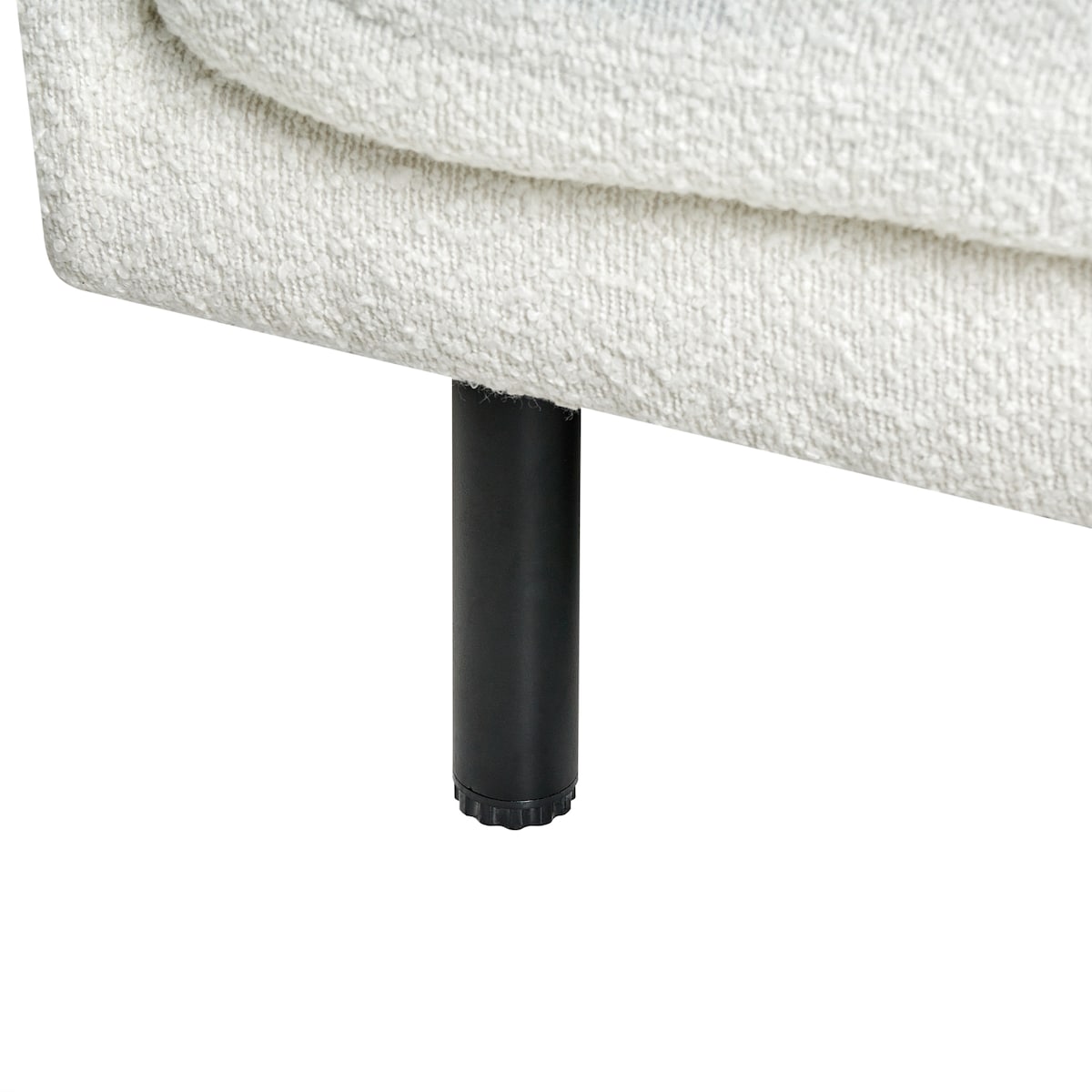 Sofa dla 2 osób VORGOD Boucle Złamana biel