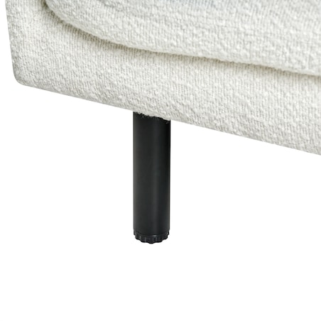 Sofa dla 2 osób VORGOD Boucle Złamana biel