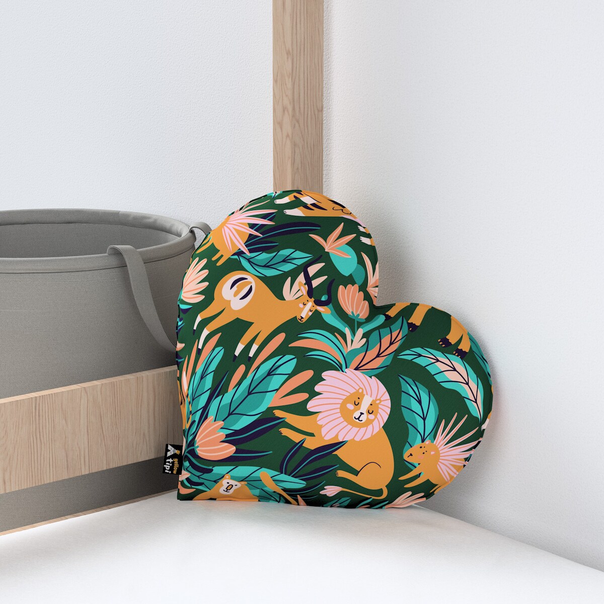 Poduszka Heart of Love, zielony, 45x15x45cm, Magic Collection