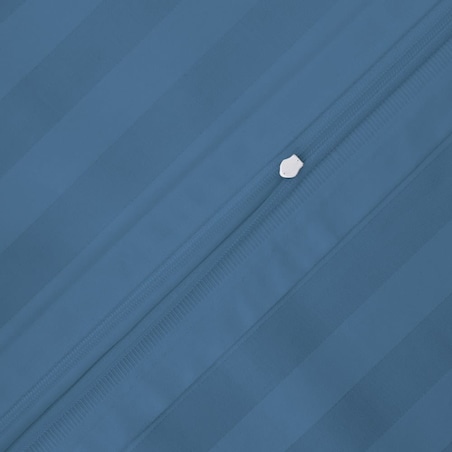 Pościel bambusowa satyna bawełniana 160x200 Bamboo paski, chabrowa