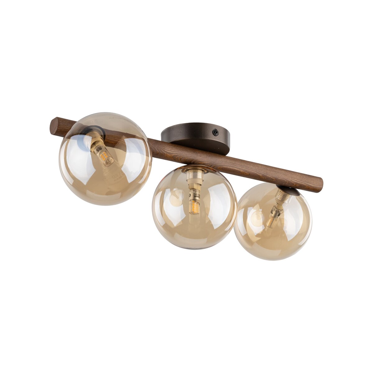 Lampa sufitowa TK Lighting ESTERA WOOD 11093 3xG9 drewno orzech bursztyn